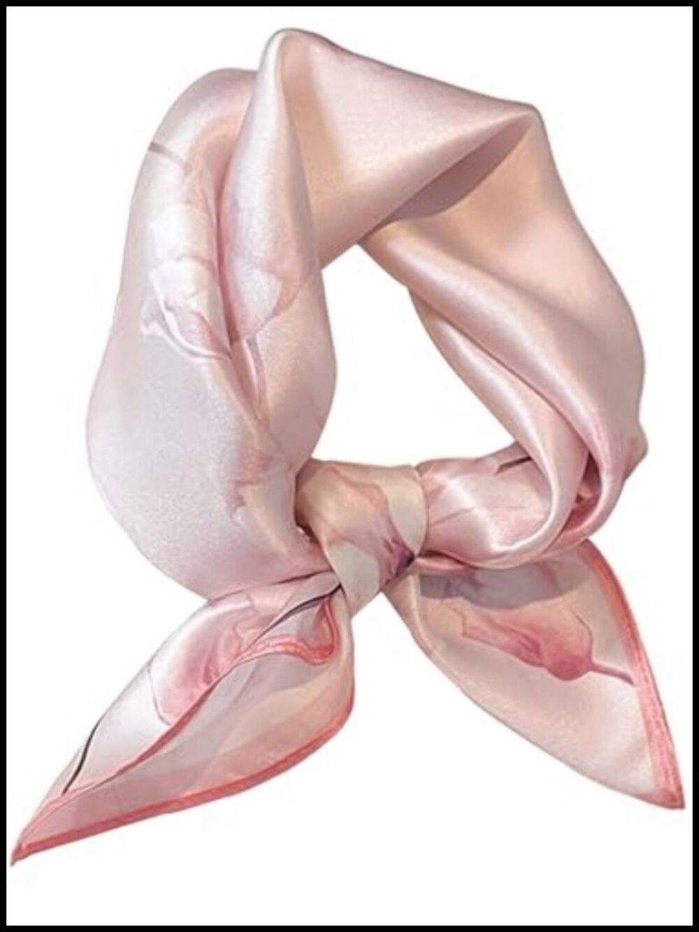 100% Mulberry Silk Scarf Lightweight Square Neckerchief Hair Wrap 21"